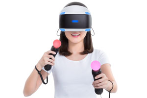 PS VRの装着イメージ